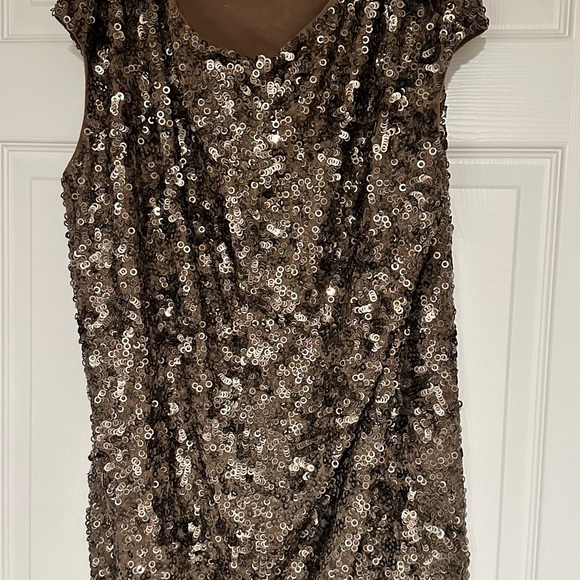 VINCE Gold & Champagne Sequin Mini Dress - Picture 2 of 14